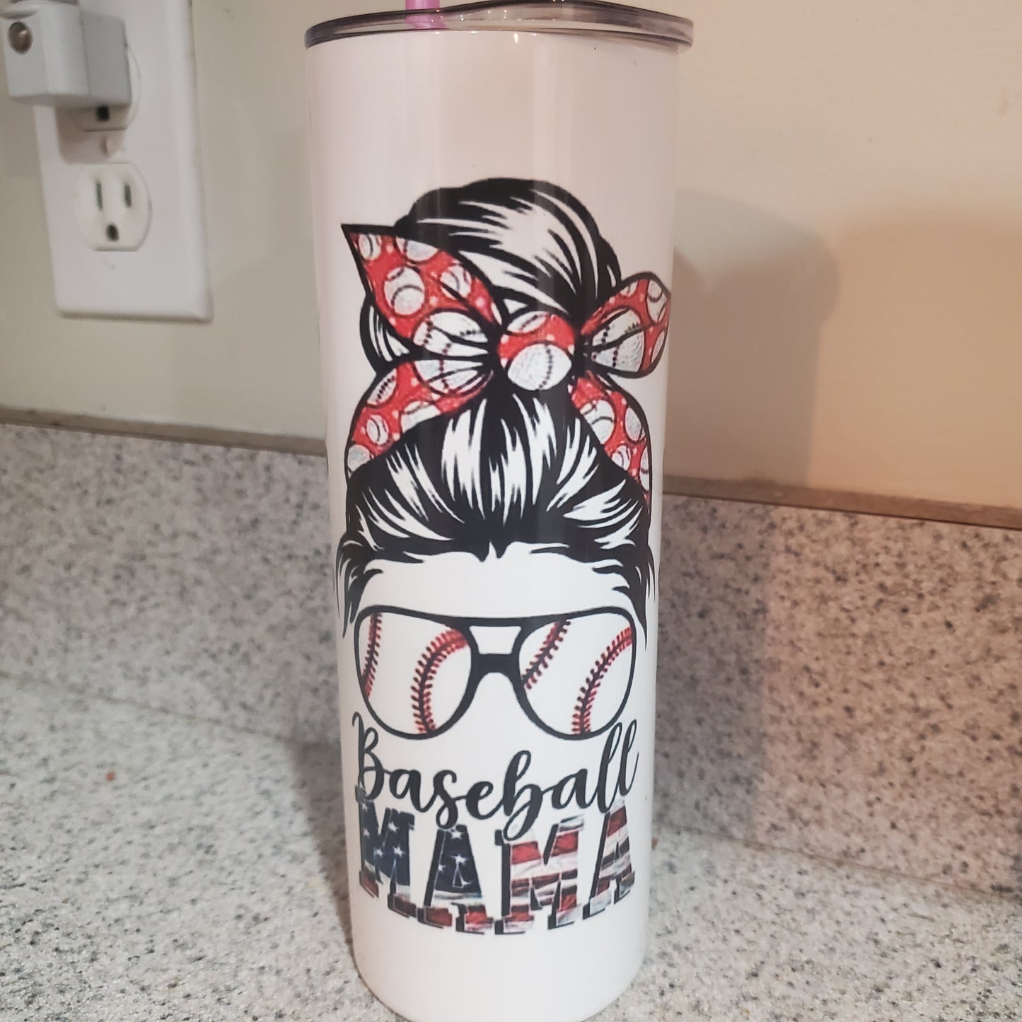 Baseball mama tumbler