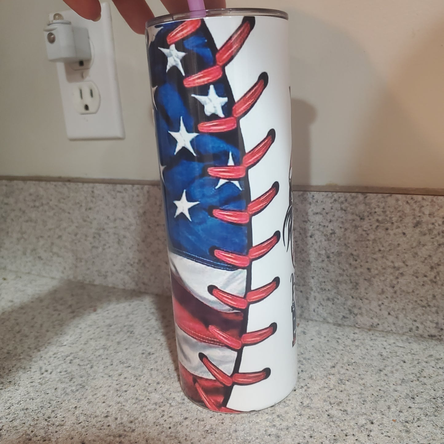 Baseball mama tumbler