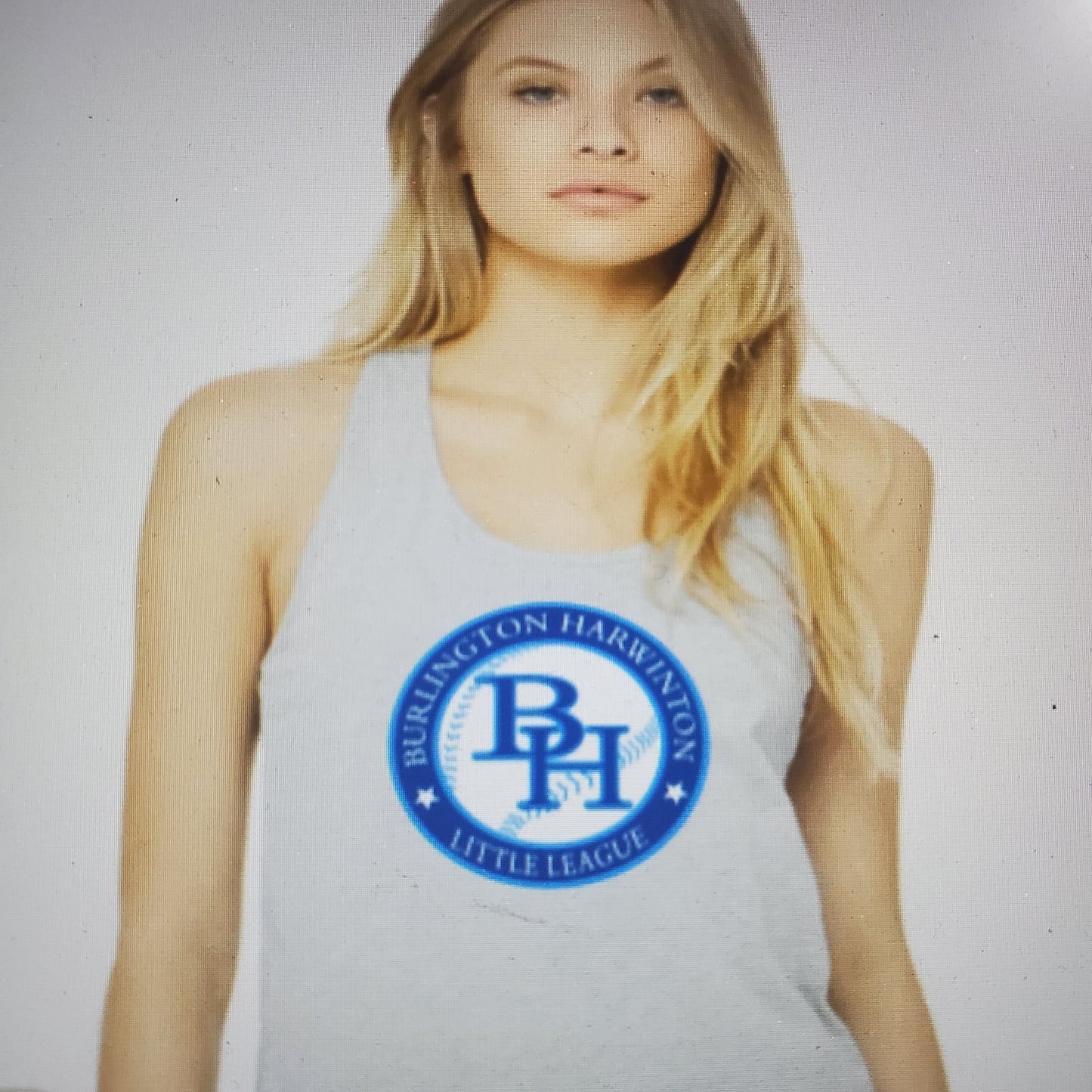 BHLL large Logo Womens fitted  racerback tank top